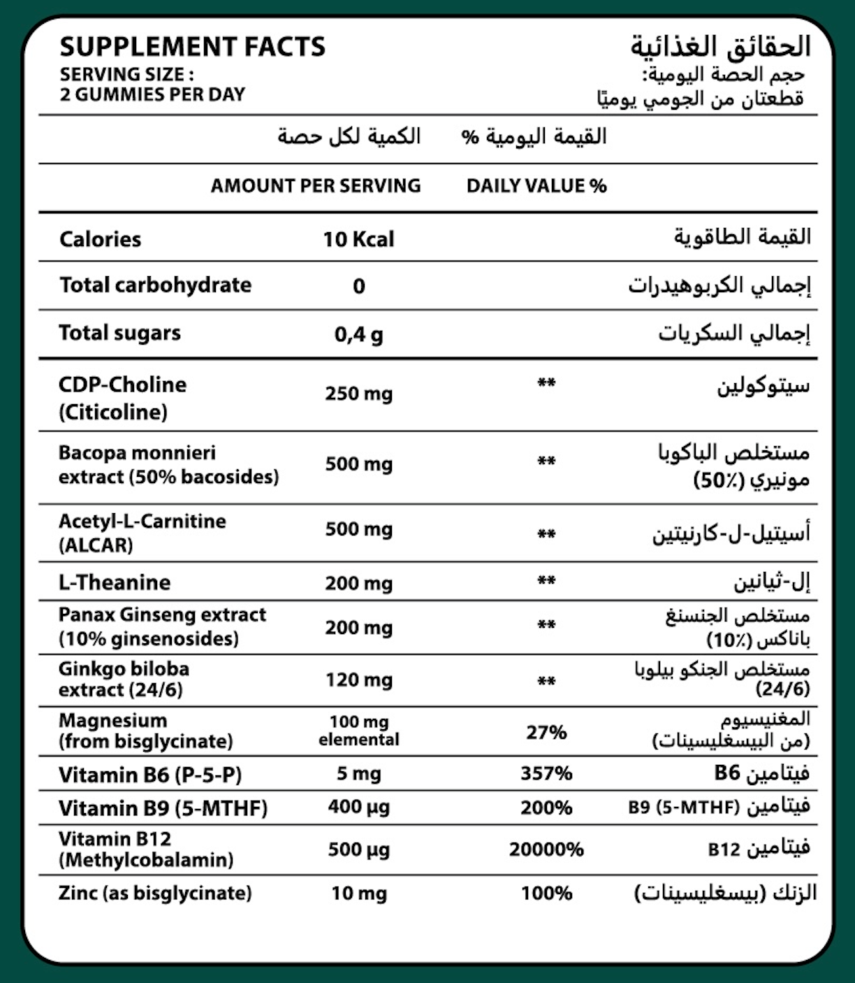 MEMORY & FOCUS Nootropic