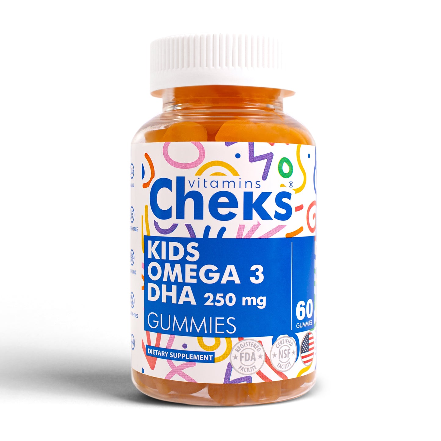 Kids Omega 3 DHA 250mg Gummies - CHEKS