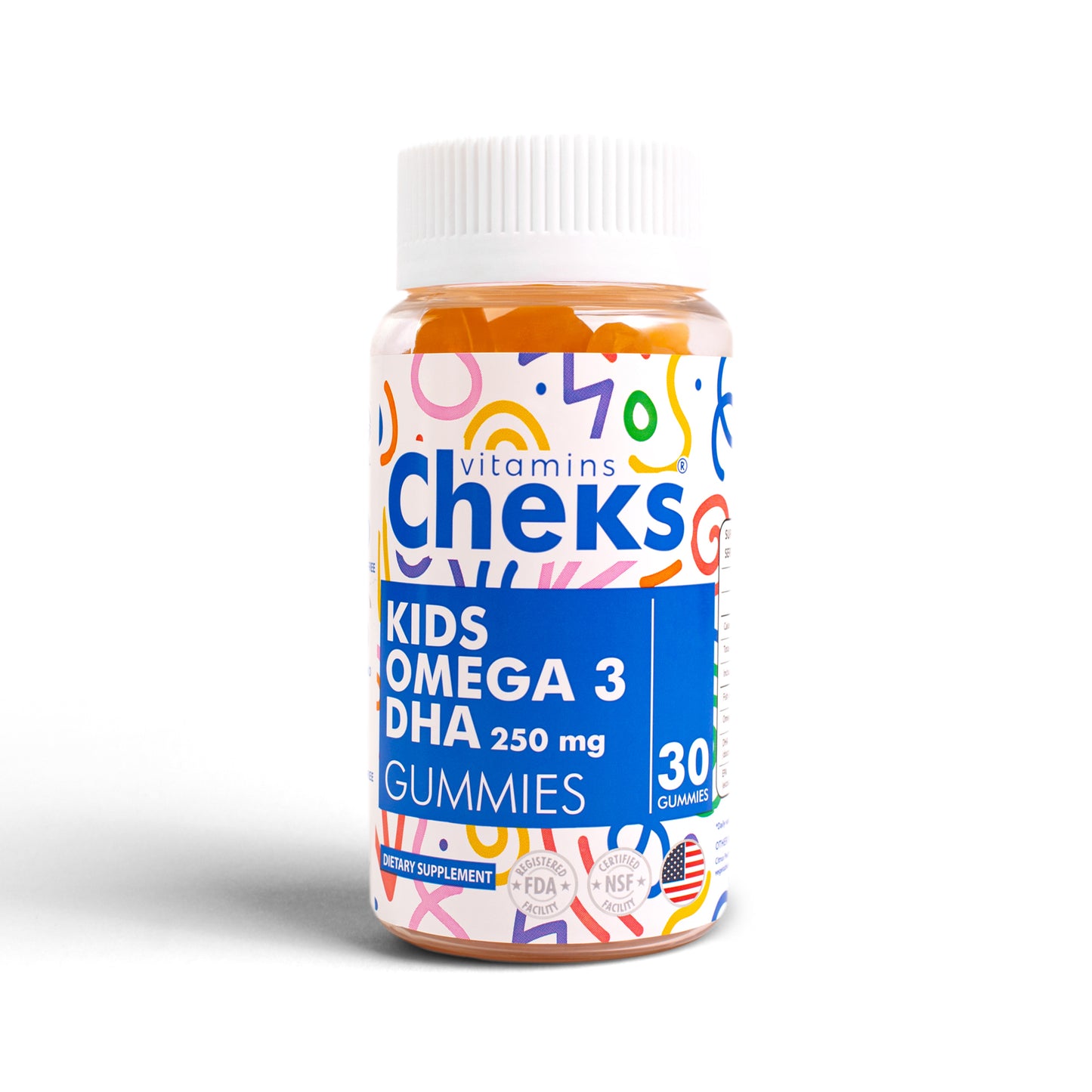 Kids Omega 3 DHA 250mg Gummies - CHEKS
