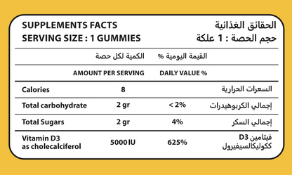 Vitamin D3 5000 UI Gummies - CHEKS