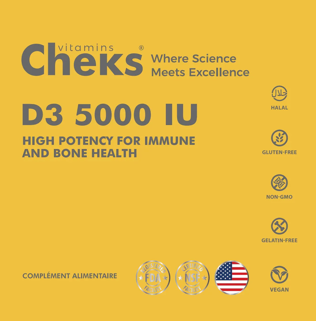 Vitamine D3 5000 UI Gummies