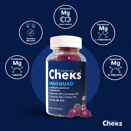 MAGQUAD Quadruple Premium Magnesium Gummies - CHEKS