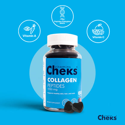 Collagen Peptides 1350mg Gummies - CHEKS